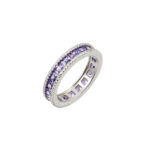 Ασημένιο Δαχτυλίδι Ολόβερο " Eternity Amethyst Ring"